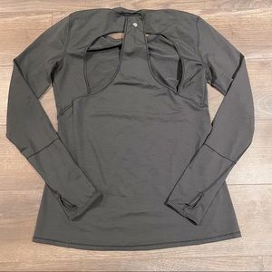 Zella Long Sleeve black athletic cutout top  S